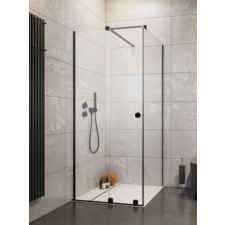 Radaway Furo Black KDJ RH szögletes fekete zuhanykabin 100J+70 kád, zuhanykabin
