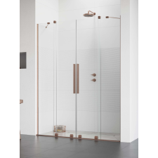 Radaway Furo Brushed Copper DWD szálcsiszolt réz zuhanyajtó 160 átlátszó kád, zuhanykabin