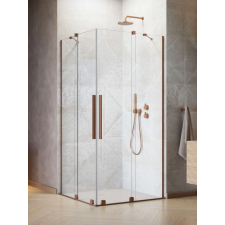 Radaway Furo Brushed Copper KDD szögletes szálcsiszolt réz zuhanykabin 120x110 átlátszó kád, zuhanykabin