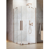 Radaway Furo Brushed Copper KDD szögletes szálcsiszolt réz zuhanykabin 120x110 átlátszó