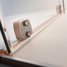 Radaway Furo Brushed Copper Walk-in szálcsiszolt réz zuhanyfal 140 jobbos átlátszó kád, zuhanykabin