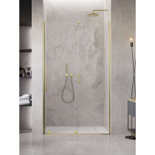 Radaway Furo Brushed Gold DWJ szálcsiszolt arany zuhanyajtó 100 átlátszó balos kád, zuhanykabin