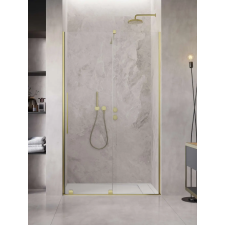 Radaway Furo Brushed Gold DWJ szálcsiszolt arany zuhanyajtó 150 átlátszó balos kád, zuhanykabin