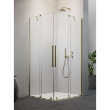 Radaway Furo Brushed Gold KDD szögletes szálcsiszolt arany zuhanykabin 90x90 átlátszó kád, zuhanykabin