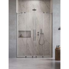 Radaway Furo Brushed GunMetal DWD szálcsiszolt fegyvermetál zuhanyajtó 140 átlátszó kád, zuhanykabin