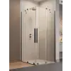 Radaway Furo Brushed GunMetal KDD szögletes szálcsiszolt fegyvermetál zuhanykabin 90x110 átlátszó