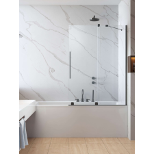 Radaway Furo Brushed GunMetal PND II szálcsiszolt fegyvermetál kádparaván 110 átlátszó jobbos kád, zuhanykabin