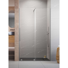 Radaway Furo Brushed Nickel DWJ szálcsiszolt króm zuhanyajtó 100 átlátszó jobbos kád, zuhanykabin