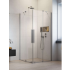 Radaway Furo Brushed Nickel KDD szögletes szálcsiszolt króm zuhanykabin 110x100 átlátszó