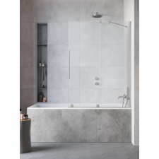 Radaway Furo Brushed Nickel PND II szálcsiszolt króm kádparaván 100 átlátszó balos kád, zuhanykabin