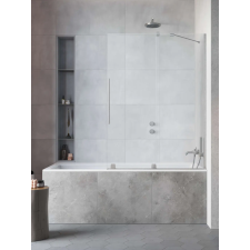 Radaway Furo Brushed Nickel PND II szálcsiszolt króm kádparaván 170 átlátszó jobbos kád, zuhanykabin