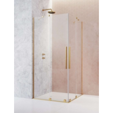 Radaway Furo Gold KDD szögletes arany zuhanykabin 80B+80J kád, zuhanykabin