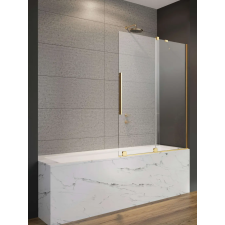 Radaway Furo Gold PND II arany kádparaván 130 átlátszó balos kád, zuhanykabin