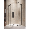 Radaway Furo SL Black KDD szögletes fekete zuhanykabin 120x120 átlátszó