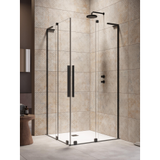 Radaway Furo SL Black KDD szögletes fekete zuhanykabin 90x90 átlátszó kád, zuhanykabin