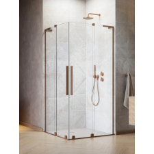 Radaway Furo SL Brushed Copper KDD szögletes szálcsiszolt réz zuhanykabin 120x110 átlátszó kád, zuhanykabin
