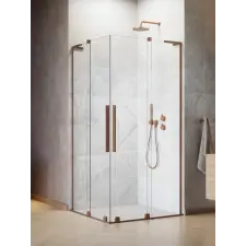 Radaway Furo SL Brushed Copper KDD szögletes szálcsiszolt réz zuhanykabin 80x110 átlátszó kád, zuhanykabin