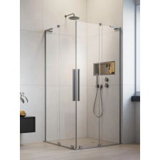 Radaway Furo SL Brushed Nickel KDD szögletes szálcsiszolt króm zuhanykabin 120x110 átlátszó kád, zuhanykabin