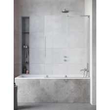 Radaway Furo SL Brushed Nickel PND II szálcsiszolt króm kádparaván 120 átlátszó balos kád, zuhanykabin