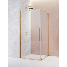 Radaway Furo SL Gold KDD szögletes arany zuhanykabin 80x110 átlátszó kád, zuhanykabin