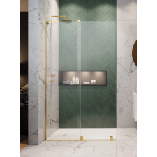 Radaway Furo SL Gold Walk-in arany zuhanyfal 100 átlátszó jobbos kád, zuhanykabin