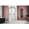 Radaway Idea Black KDD szögletes fekete zuhanykabin 90x70 átlátszó