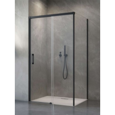 Radaway Idea Black KDS szögletes fekete zuhanykabin 140B+110 kád, zuhanykabin