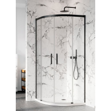  Radaway Idea Black PDD íves 80x100 fekete zuhanykabin kád, zuhanykabin