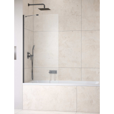 Radaway Idea Brushed GunMetal PNJ II szálcsiszolt fegyvermetál kádparaván 80 átlátszó kád, zuhanykabin