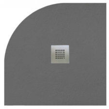 Radaway Kios A íves lapos zuhanytálca - betonszürke kád, zuhanykabin