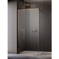 Radaway Modo F II Brushed Copper Walk-in szálcsiszolt réz zuhanyfal 125 kád, zuhanykabin