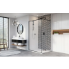 Radaway Modo New Black II Frame Walk-in fekete zuhanyfal 80 átlátszó