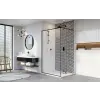 Radaway Modo New Black II Frame Walk-in fekete zuhanyfal 90 átlátszó