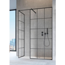 Radaway Modo New Black III Factory 100 walk-in zuhanyfal kád, zuhanykabin