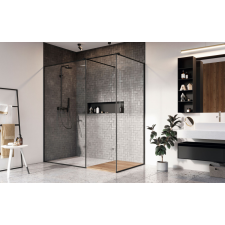Radaway Modo New Black III Frame Walk-in fekete zuhanyfal 50x50 átlátszó kád, zuhanykabin