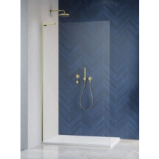 Radaway Modo SL II Brushed Gold Walk-in szálcsiszolt arany zuhanyfal 100J kád, zuhanykabin