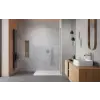 Radaway Modo SL II Brushed Nickel Walk-in szálcsiszolt króm zuhanyfal 85 átlátszó balos