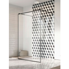 Radaway Modo X Black I Frame Walk-in fekete zuhanyfal 120 kád, zuhanykabin