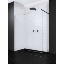 Radaway Modo X Black II Walk-in fekete zuhanyfal 145 kád, zuhanykabin