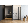 Radaway Nes Black DWJ-II 120 zuhanyajtó, matt fekete profil, balos 10036120-54-01L