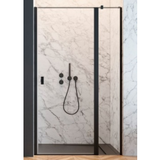 Radaway Nes Black DWJ II fekete zuhanyajtó kád, zuhanykabin