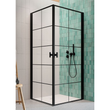  Radaway Nes Black KDD I Factory 90x90cm szögletes zuhanykabin - dupla nyílóajtós kád, zuhanykabin