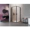 Radaway Nes Black KDD I Frame szögletes fekete zuhanykabin 100x100 átlátszó