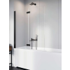 Radaway Nes Black PND I 130 kádparaván fekete balos 10010130-54-01L
