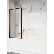 Radaway Nes Black PNJ I Frame fekete kádparaván 100 átlátszó balos kád, zuhanykabin