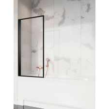 Radaway Nes Black PNJ I Frame fekete kádparaván 90 átlátszó jobbos kád, zuhanykabin