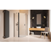 Radaway Nes Black PTJ szögletes fekete zuhanykabin 90x90B átlátszó, balos