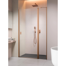Radaway Nes Brushed Copper DWJ II szálcsiszolt réz zuhanyajtó 90 átlátszó balos kád, zuhanykabin