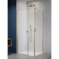 Radaway Nes Brushed Gold KDS I szögletes szálcsiszolt arany zuhanykabin 100J+90 kád, zuhanykabin