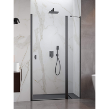 Radaway Nes Brushed GunMetal DWJ II szálcsiszolt fegyvermetál zuhanyajtó 100 átlátszó balos kád, zuhanykabin